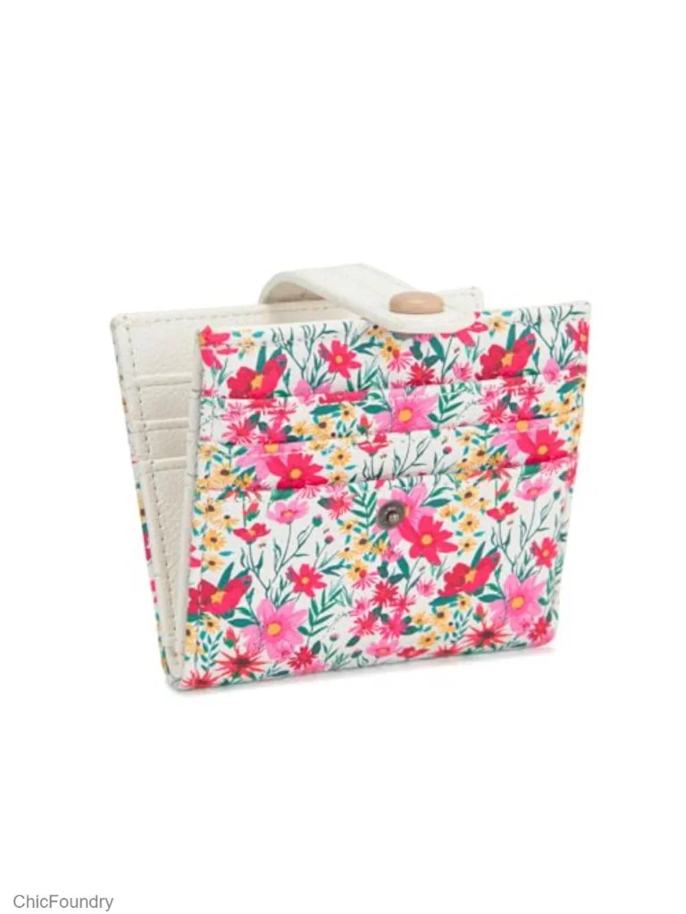 Slim Bifold Wallet RFID Blocking Vegan Leather Card Holder with Coin Pocket